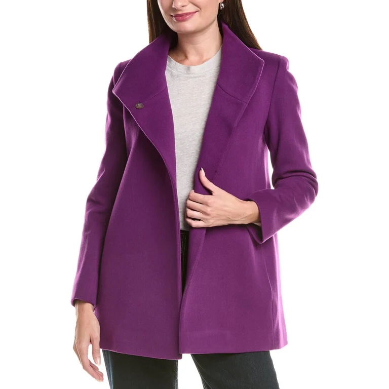 Stand Collar Wool Coat