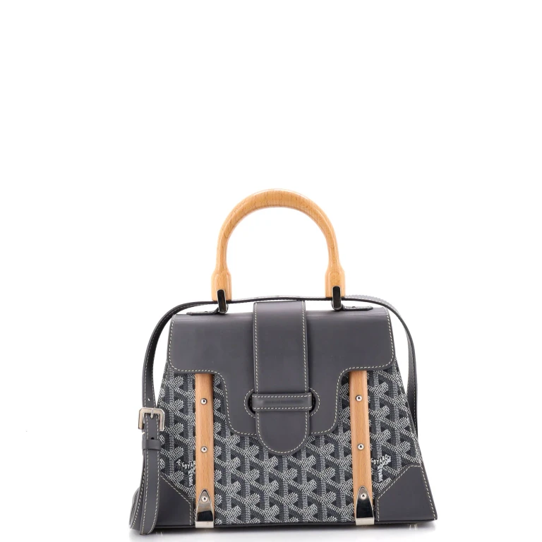 Saigon Top Handle Bag Coated Canvas with Leather PM
