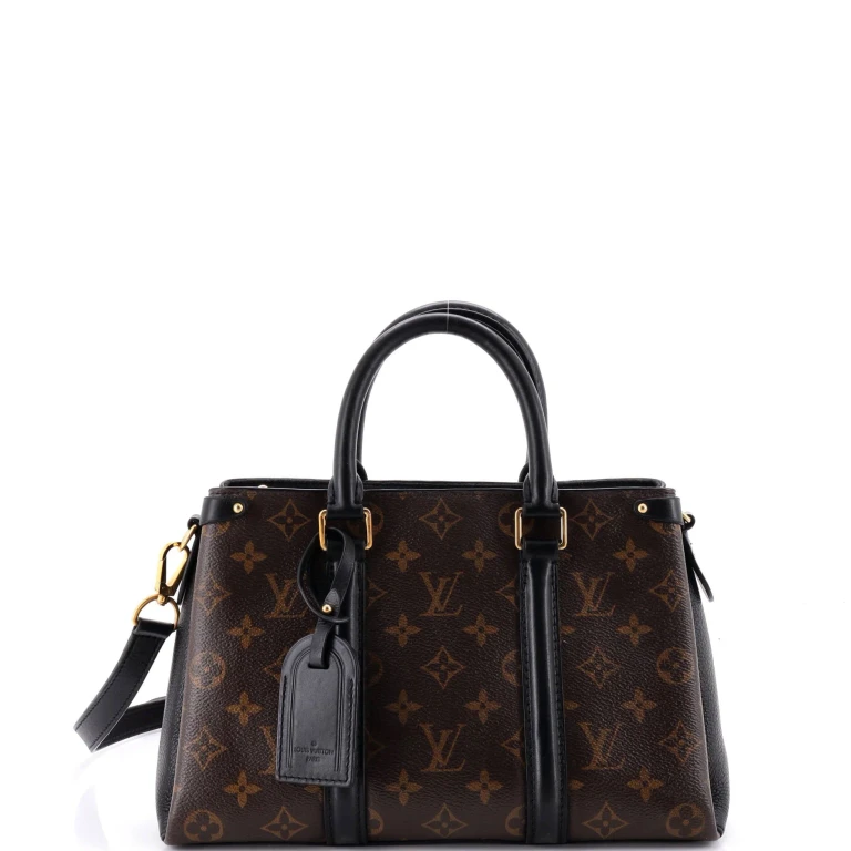 Soufflot Tote Monogram Canvas with Leather BB