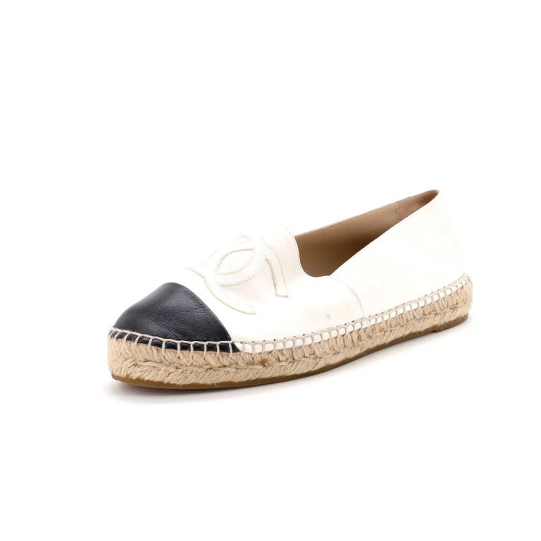 Women's CC Cap Toe Espadrilles Leather