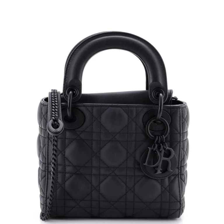 Ultra Matte Lady Dior Chain Bag Cannage Quilt Calfskin Mini