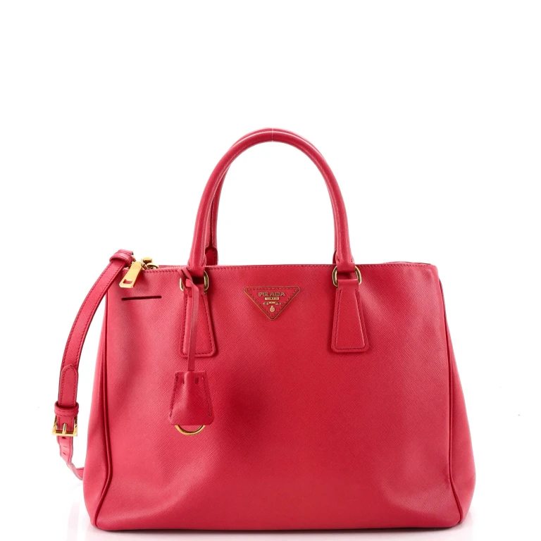 Double Zip Lux Tote Saffiano Leather Medium