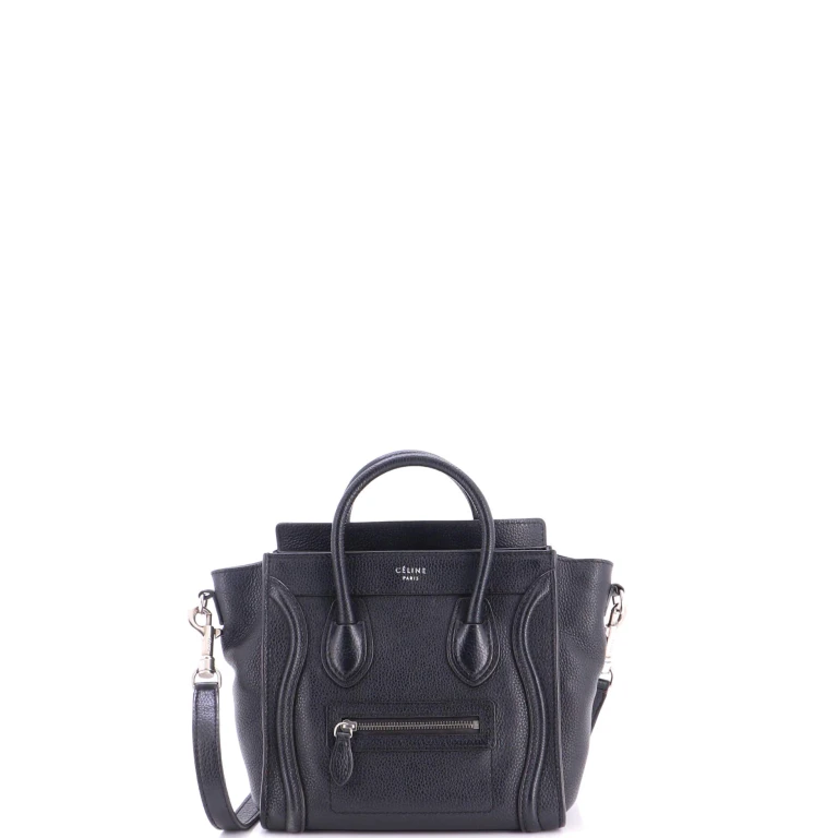Luggage Bag Grainy Leather Nano