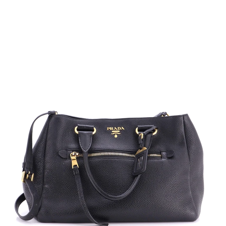 Front Pocket Convertible Tote Vitello Phenix Medium