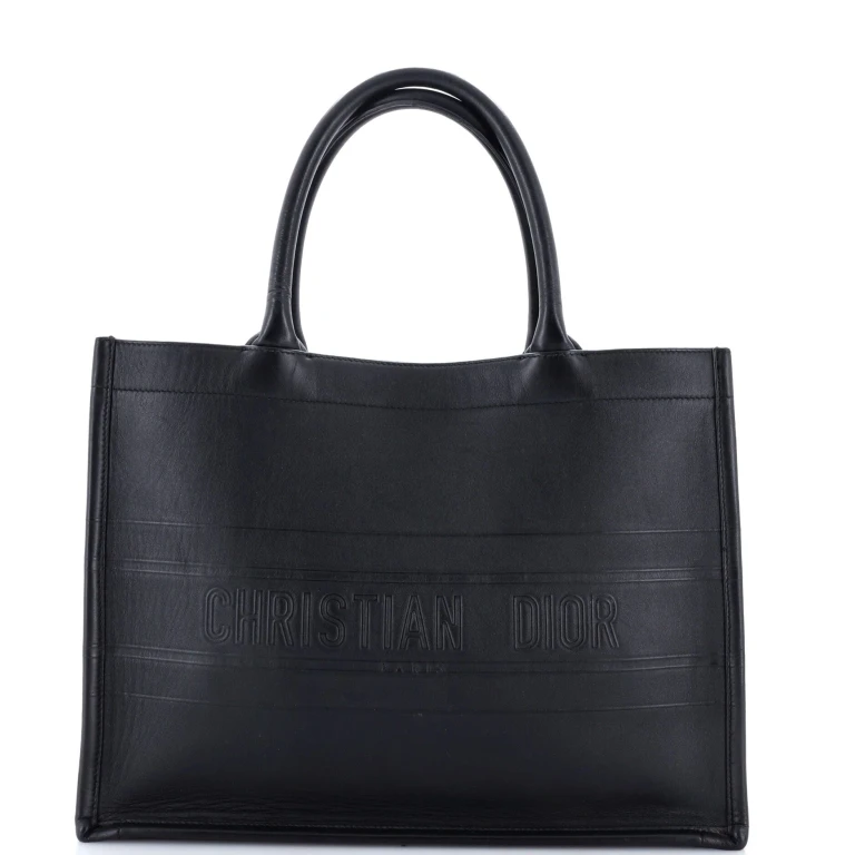 Book Tote Oblique Embossed Calfskin Medium