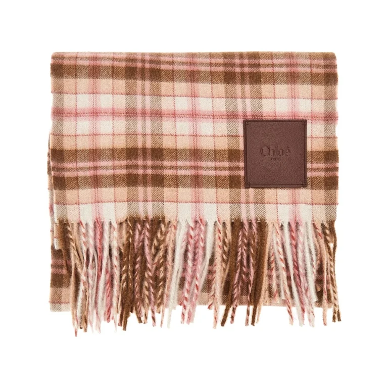 ' Check cashmere scarf Woman One Size
