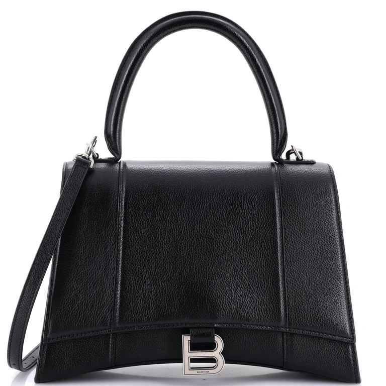 Hourglass Top Handle Bag Leather Medium