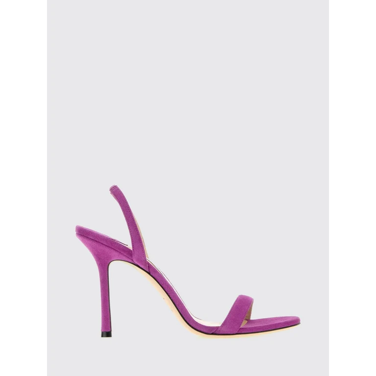 Jenn Suede Slingback Sandals with a Round Toe and Stiletto Heel (JENN100SUEVIOLETORCHID)