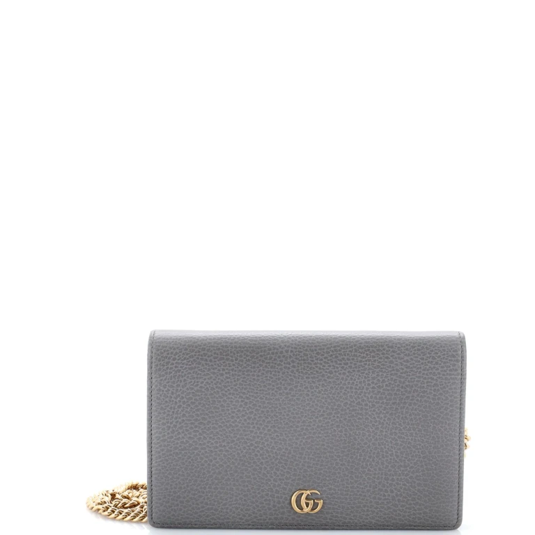 Petite GG Marmont Chain Wallet Leather Mini
