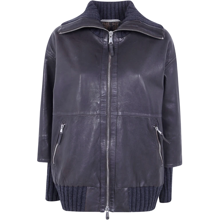 Leather Jacket Dark Brown "Fenice"