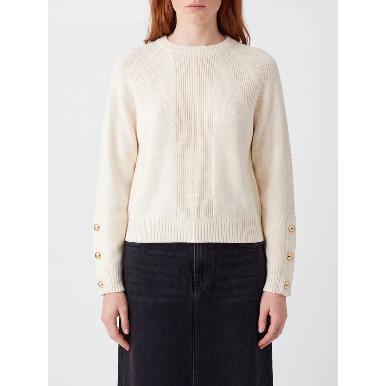 LIU JO Crewneck Wool Blend Jumper with Long Sleeves and Ribbed Trims (TF6153MA22SD3073)