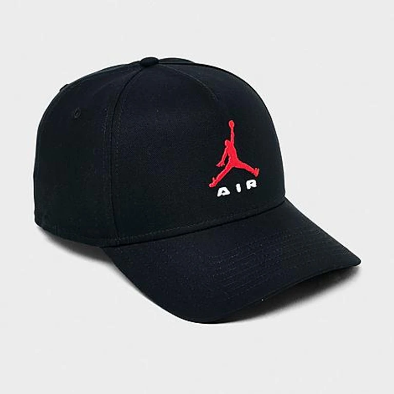 Rise Brooklyn A-Frame Snapback Hat in Black/University Red Size: M-L