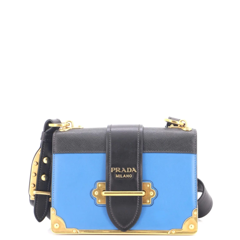 Cahier Crossbody Bag Leather and Saffiano Leather Small