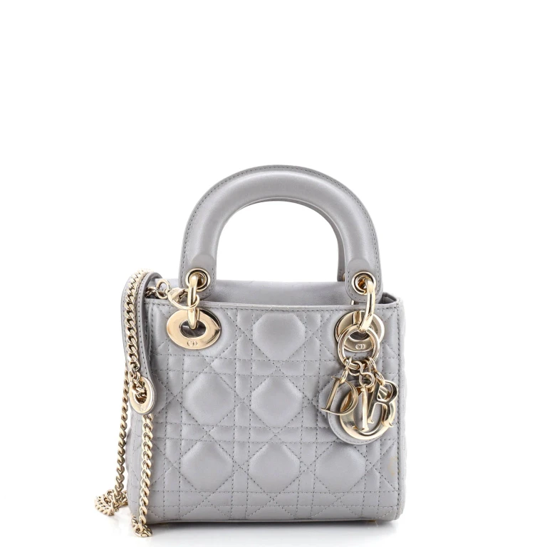 Lady Dior Chain Bag Cannage Quilt Lambskin Mini