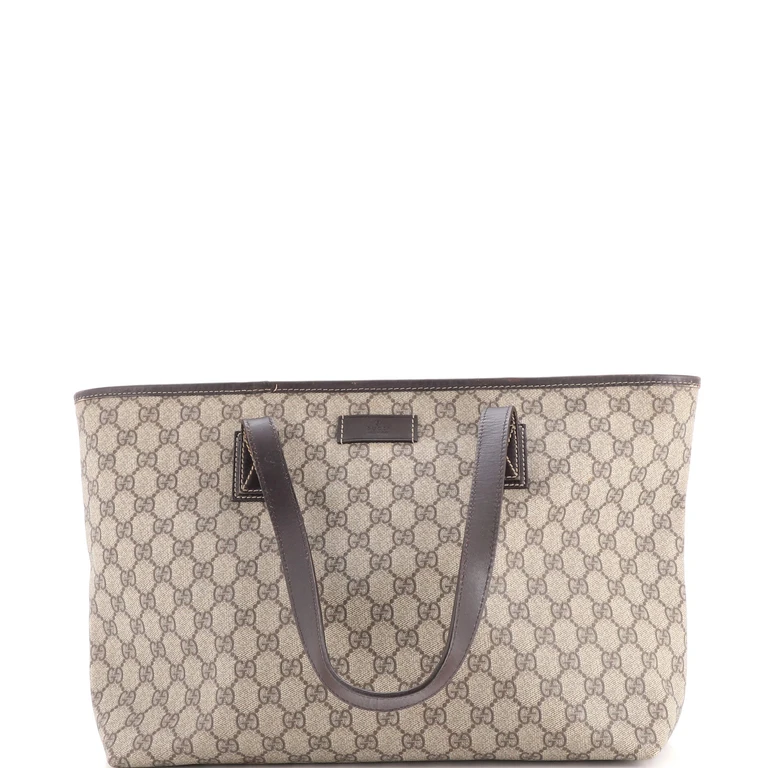 Plus Tote GG Coated Canvas with Leather Medium