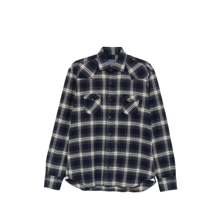 Check-pattern Western-style Shirt