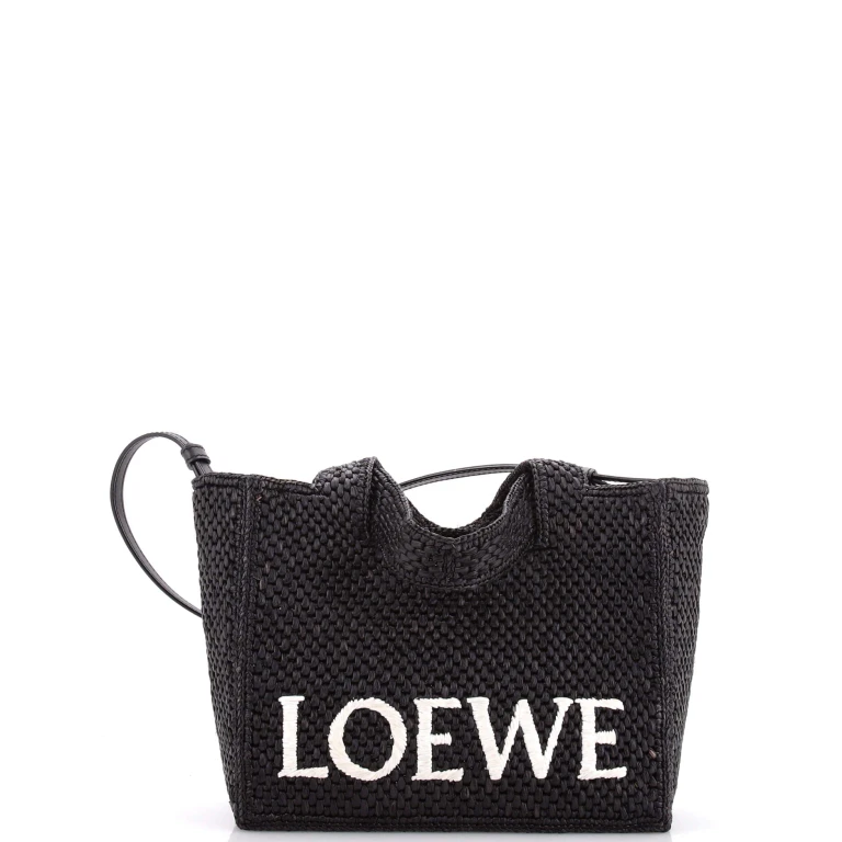 Paula's Ibiza Logo Convertible Tote Raffia Small
