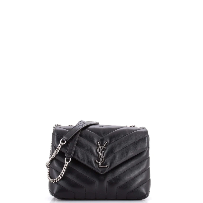 Loulou Shoulder Bag Matelasse Chevron Leather Small