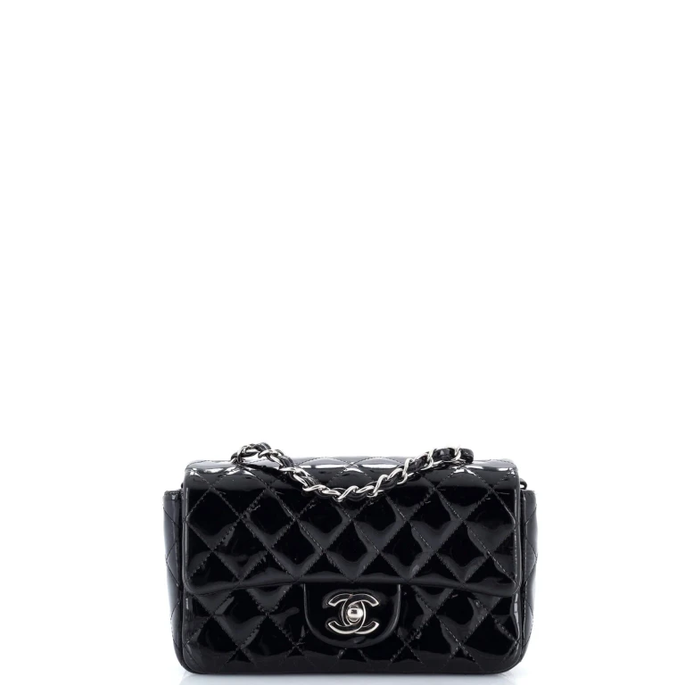 Classic Single Flap Bag Quilted Patent Mini