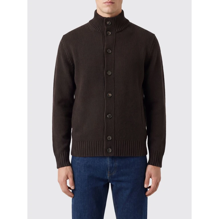 Virgin Wool Turtleneck Cardigan with Ribbed Trims (810130ZR229Z2501)