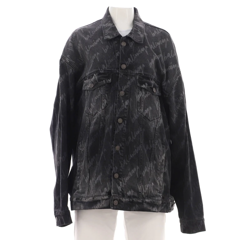Scribble Logo Jacket Printed Denim