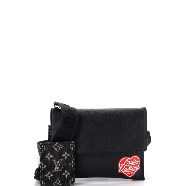 Nigo Trio Messenger Pouch Monogram Denim and Taurillon Leather