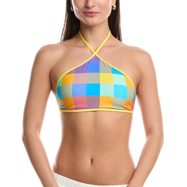 High Neck Halter Top Bikini Top