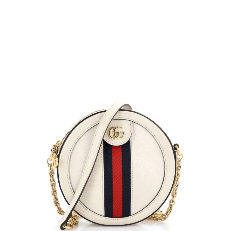 Ophidia Round Shoulder Bag Leather Mini