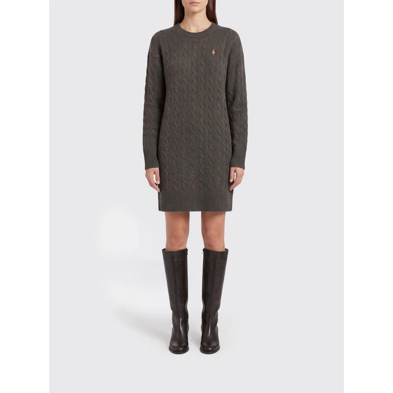 Knit Wool Sheath Mini Dress with Embroidered Pony Logo (211B17446002)