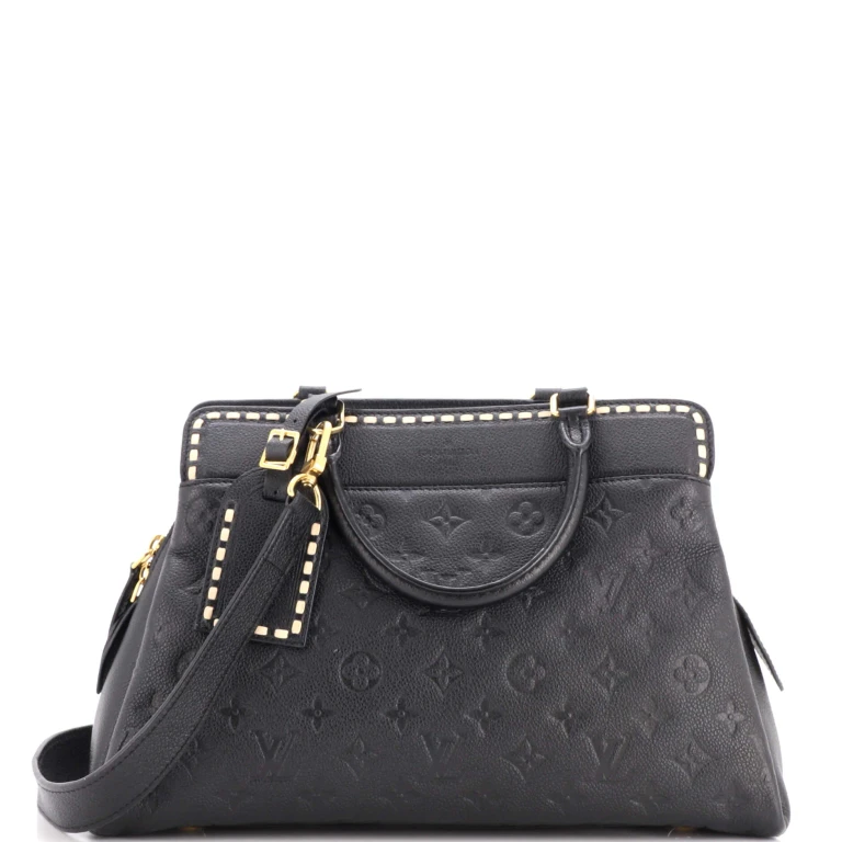 Vosges Handbag Whipstitch Monogram Empreinte Leather MM