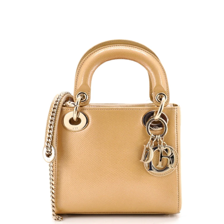 Lady Dior Chain Bag Lizard Mini