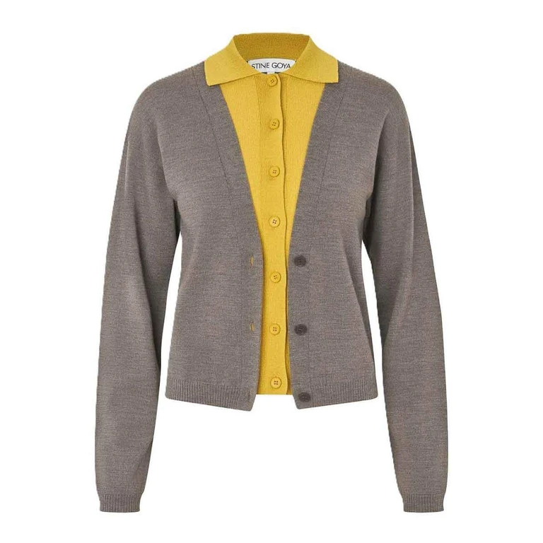 Cardigan - Gris (SGAW26K1012556GREYMUSTARD)