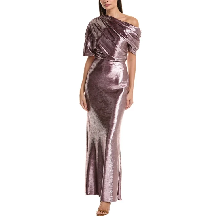 One-Shoulder Velvet Gown