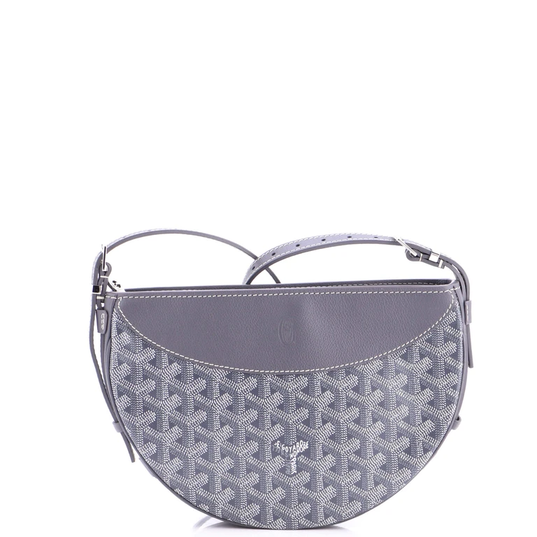 Hirondelle Shoulder Bag Coated Canvas and Leather