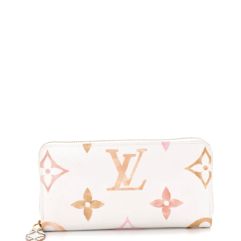 Zippy Wallet By The Pool Monogram Watercolor Giant