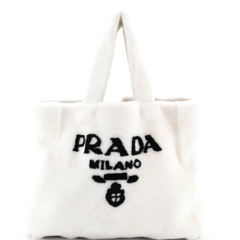 Logo Tote Shearling Medium