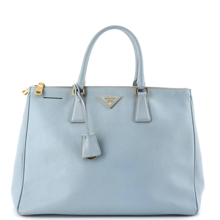 Double Zip Lux Tote Saffiano Leather Large