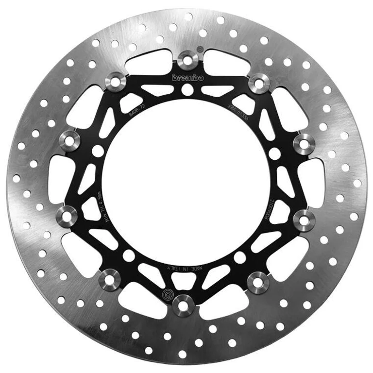 78B40872 - Brembo Oro Prime Line Floating Brake Disc For Triumph Speed Triple 1050 ABS - Black/Silver/Stainless Steel