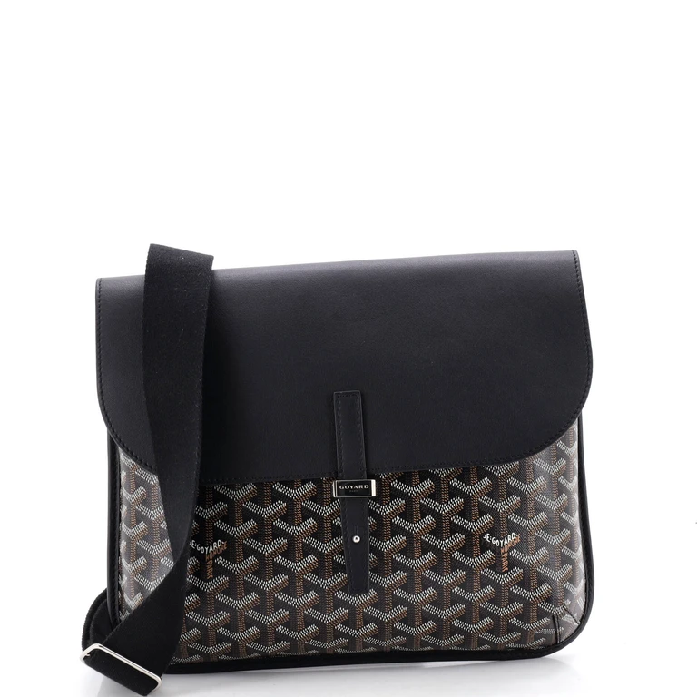 Coursier Messenger Bag Coated Canvas and Leather