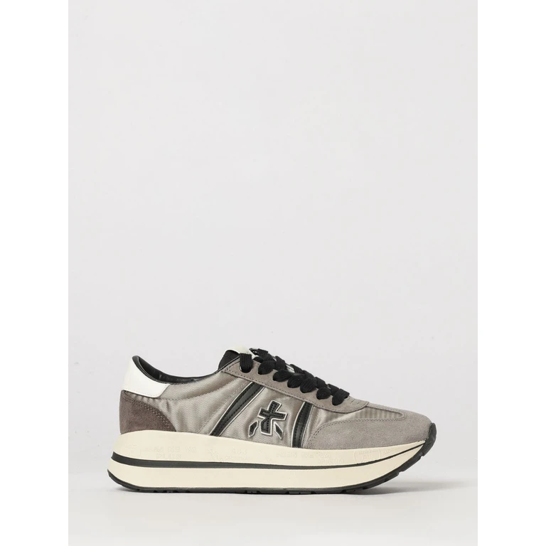 Bethcoin Suede and Mesh Trainers with Colour-Block Design and Platform Sole (BETHCOIN8508)