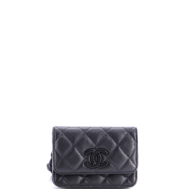My Everything Flap Card Holder Belt Bag Quilted Caviar