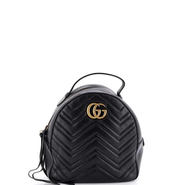 GG Marmont Backpack Matelasse Leather Small