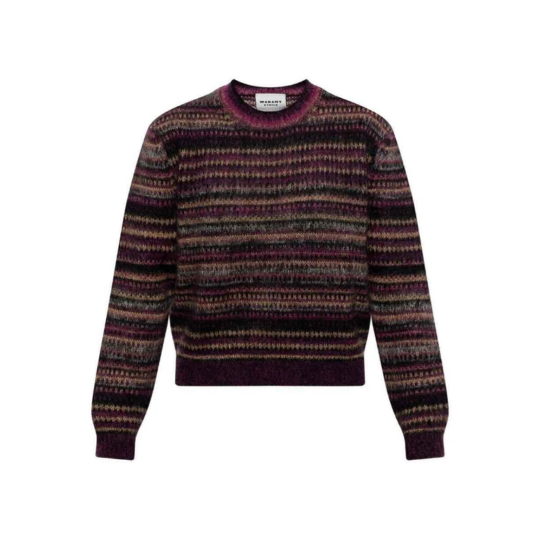 Gestreifter Pullover mit Rundhalsausschnitt aus Wolle