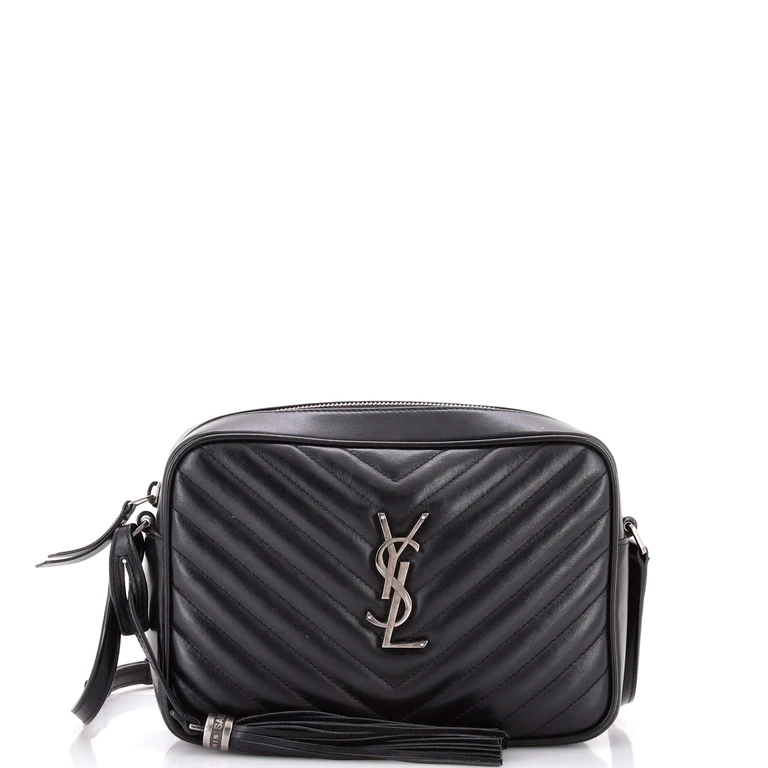 Lou Camera Bag Matelasse Chevron Leather Small