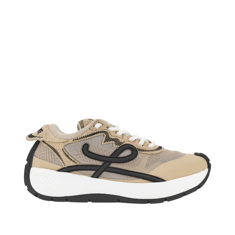 'Pogo' technical knit and leather sneakers Man 40
