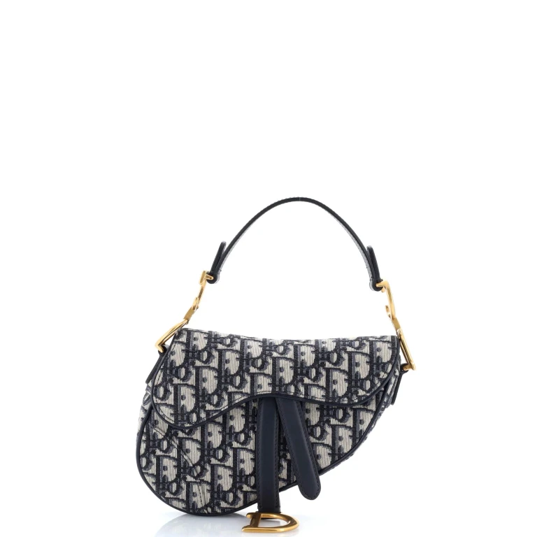 Saddle Handbag Oblique Canvas Mini