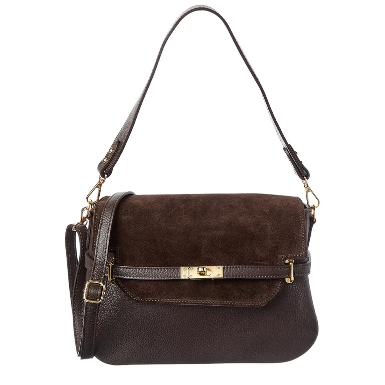 Greta Suede & Leather Handbag