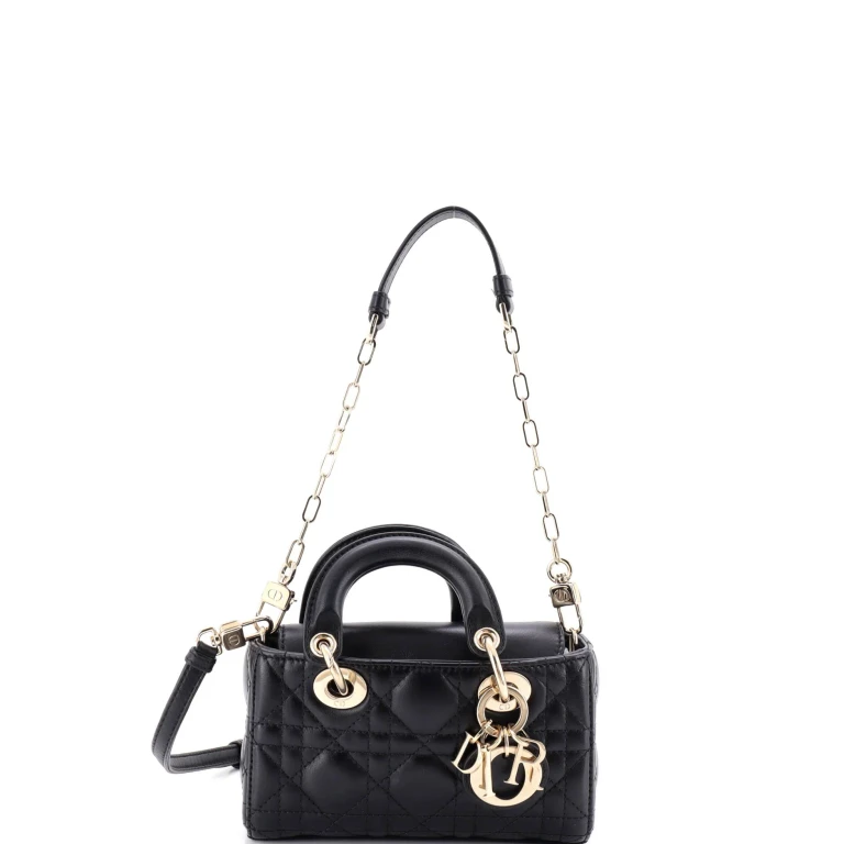 Lady D-Joy Bag Cannage Quilt Lambskin Micro