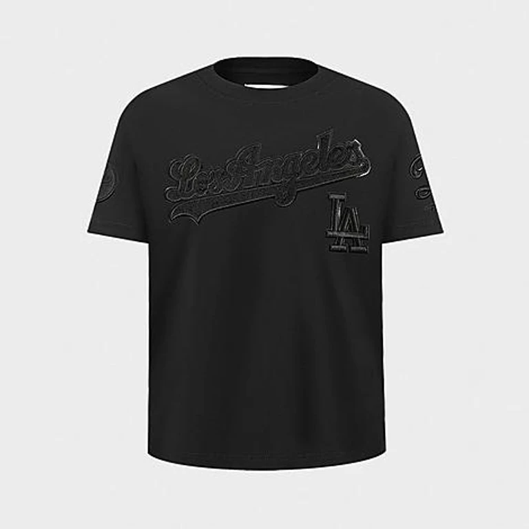 Pro Standard Big Kids Los Angeles Dodgers MLB Triple Classic T-Shirt in Black Size: Small