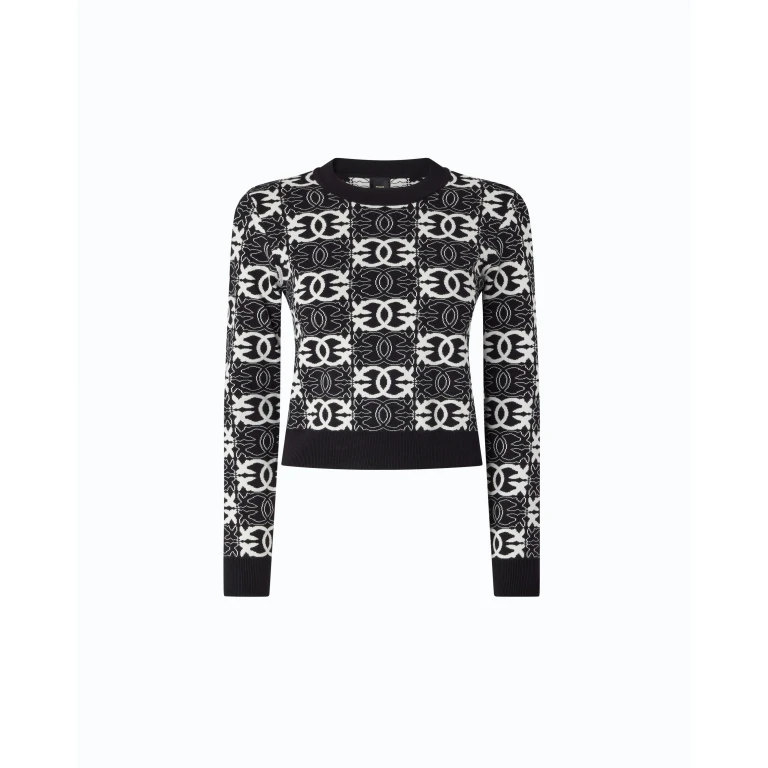Maglia jacquard Love Birds Pinko